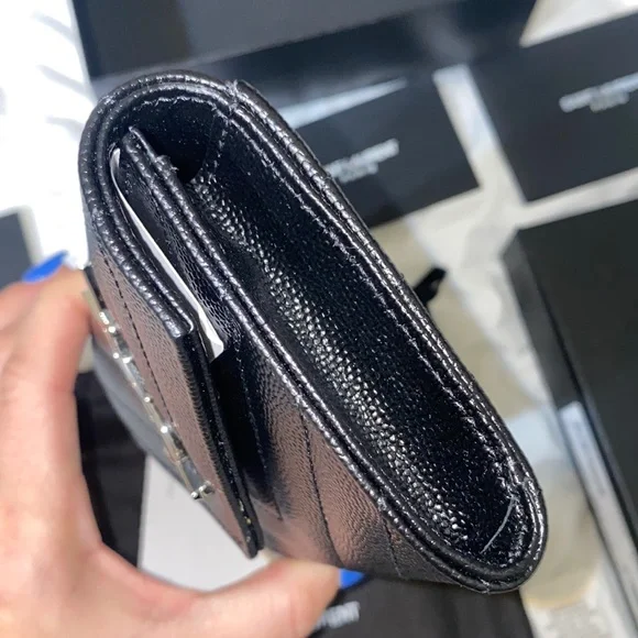 NWT Saint Laurent Monogramme Card Case V Flap - Picture 13 of 16
